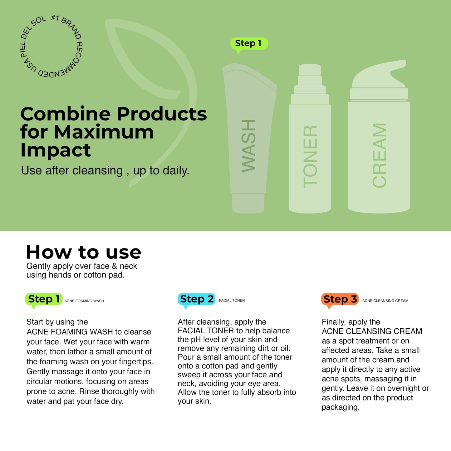 Acne Foaming Wash Cleanser, Benzoyl Peroxide Acne Treatment for Face, Body, pH Balancing - Fragrance-Free Foam Face Wash Moisturizer with Licorice Root, Vitamin E, Antioxidants 250ml.