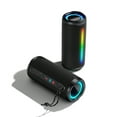 Portable Bluetooth Speaker IPX7 Waterproof,30W Stereo Sound with Multi RGB LED Lights,Bluetooth 5.3, 20H Playtime,TWS Surround Pairing for Home/Outdoor/Party/Beach/Travel/Gifts(Black)