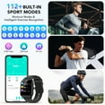 New Smart Watch Fits for Android and iPhone, 1.85 inch Fitness Tracker, Men Women's Smartwatch with Answer/Make Calls/112+ Sports Modes/Message Reminder, IP68 Waterproof, for Gift Blue