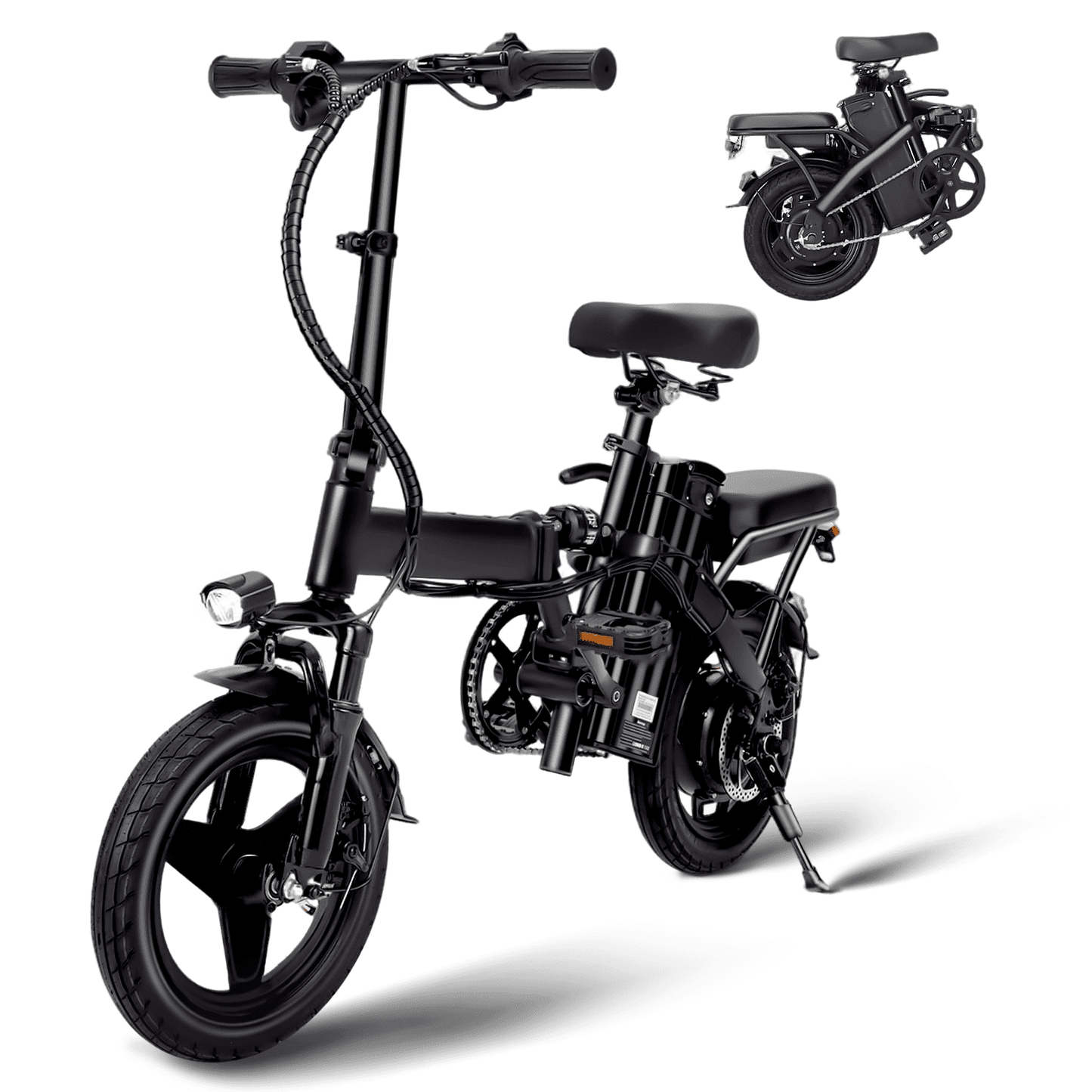 APYEAR 14" Folding Electric Bike 20 Miles, 500W Peak Electric Bicycle for Adults, Ebike Speed of 15MPH, Suitable for Commuting UL 2849