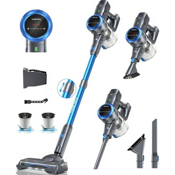 Lazyswan Cordless Vacuum Cleaner 35KPA 400W Stick Vacuum 50min 2200mAh for Home Pet Hair Car Carpet Hardwood Floor