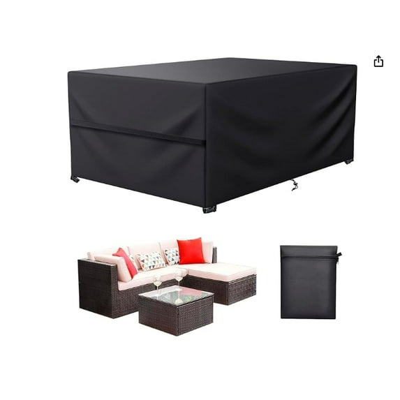 LCOGD Patio Furniture Cover,Outdoor Furniture Covers Waterproof General Purpose, Outdoor Sofa Sets Covers Heavy Duty Windproof Anti-UV118”Lx79”Wx30”H