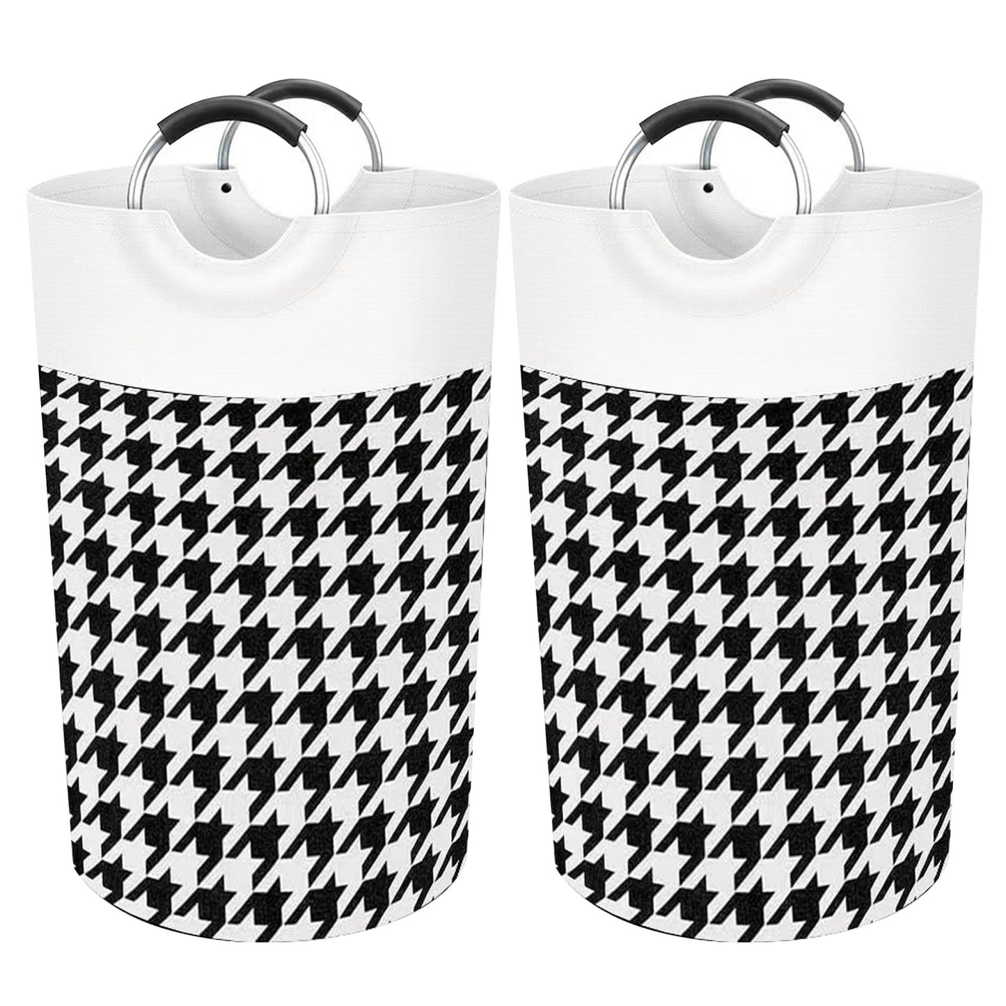 Orfeld 2PCS 82L Laundry Basket, Plastic tall Laundry Hamper, Foldable Laundry Bag with Aluminum Handle