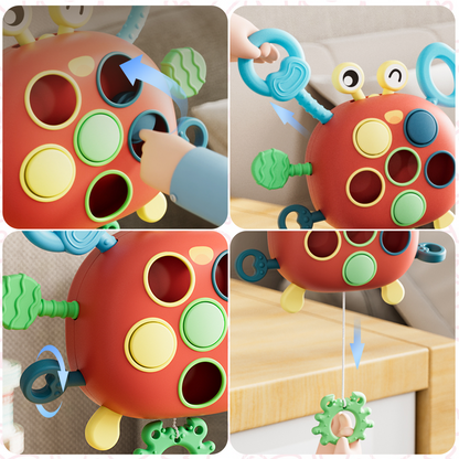 FRESHE Montessori Toys for 1 Year Old, Sensory Toddler Toys, Pull String Activity Toy for Fine Motor Skills, Travel Toy for Boys Girls Ages 18M+