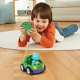 FRESHE RC Car, Cartoon Dinosaur Remote Control Car, Cars Toys with LED Lights & Music, Toddler Toys for Ages 2-4,（Blue）