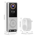 Wireless Wi-Fi Video Doorbell Camera with Two Way Audio, Smart Motion Detection, Night Vision and Cloud Storage, 2.4G Wi-Fi only