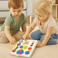 Busy Board for 1 Year Old, Toddler Toys Busy Board with Light & Music, Educational Toys for Learning Fine Motor Skills, Sensory Toy for Toddlers 1-3 Years Old