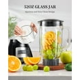 Classic Blenders for Kitchen, 700W Blender for Shakes and Smoothies, 52oz Glass Jar, 9 Functions with 5 Speeds for Crushing Ice, Puree, and Frozen Fruit