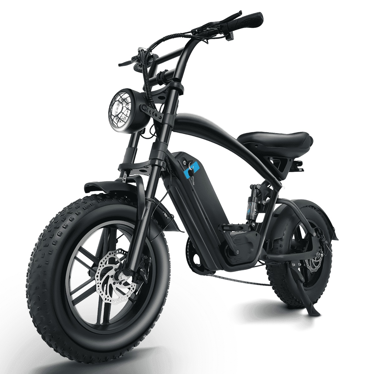 1500W Peak Electric Bike for Adults, 30MPH Electric Bike, 16" Fat Tire E-Mountain Bikes, 48V 18Ah Removable Battery Ebike, Dual Suspension, Hydraulic Suspension, 7-Speed, UL 2849