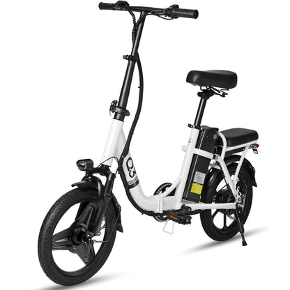 14" Folding Electric Bike, Ebike, Electric Bike 500W 48V 10Ah Built-in Battery 15MPH, 20+Miles,Multi-Shock Absorption, 3 Riding Modes, Commuting UL 2849