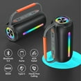 Bluetooth Speaker, 40W Wireless Ultra Bluetooth Speaker with 66mm Drivers, 4000mAh Battery 24Hrs Playtime, RGB Lights, BT5.4, IP7 Waterproof, AUX, TF Card