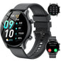 2025 New Men's Smart Watch, 1.39" HD Screen Fitness Tracker with Bluetooth Calling (Answer/Make/Message), IPX8 Waterproof, 100+ Sports Modes, Smartwatch Fits for Android and iPhone, for Gift Black