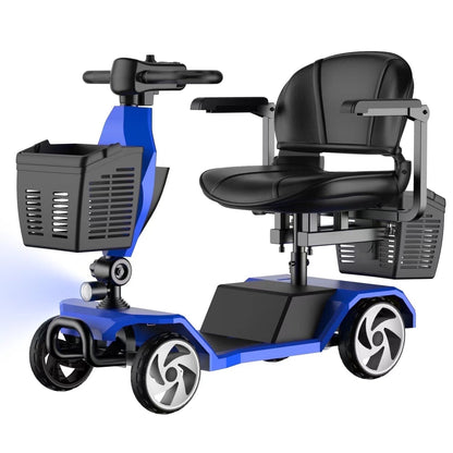 20A -- 32miles Electric Mobility Scooter for Adults,Wheelchair Device for Travel, Elderly. 350 lbs Max Weight, 350W Heavy Duty Mobility Scooters for Seniors wiht Two Baskets