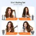 Bopcal 5 in 1 Hair Styler, Ion High-Speed Hair Dryer Brush, Fast Drying, Curling，Volumize, Straighten, Multi-function Hair Styling Tool, Gray