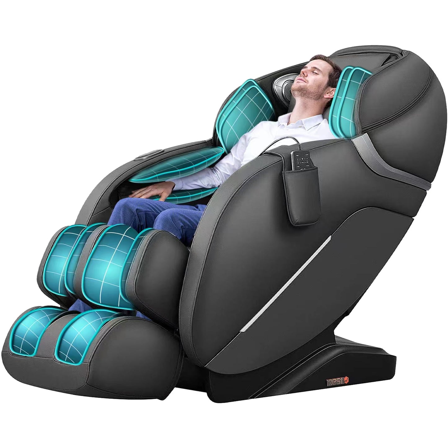 MassaMAX Full Body Massage Chair,Shiatsu Recliner with Zero Gravity,Bluetooth, Heat Therapy, Black
