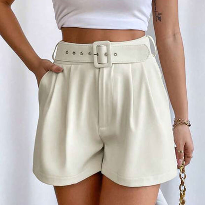 SOMER Womens Shorts Casual High Waist Dressy Shorts Summer Loose Wide Leg Shorts with Belt