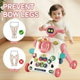 KOPPOP 3 in 1 Baby Walker and Activity Center for Girl, Learning to Walk, Sit to Stand, Early Educational Push Toys with Music Panel for Infant Toddler 12+ Months Pink