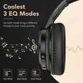 Wireless Bluetooth Headphones 5.4, 40H Playtime with 3 EQ Modes, 4 Micrs ENC Noise Cancelling for Clear Calls, Bass Boosted by 85%, Comfort Fit, Over Ear Headphones for Travel Home Office PC Red