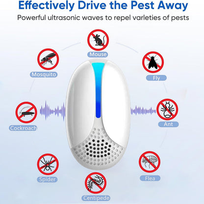 Ultrasonic Pest Repeler Indoor Mouse Repelent, Electric Pest Control Plug in Indoor for Mice, Roach, Mouse, Bugs, Mosquito, Spider, Ant, Rodent Repelent for House, 6 Packs