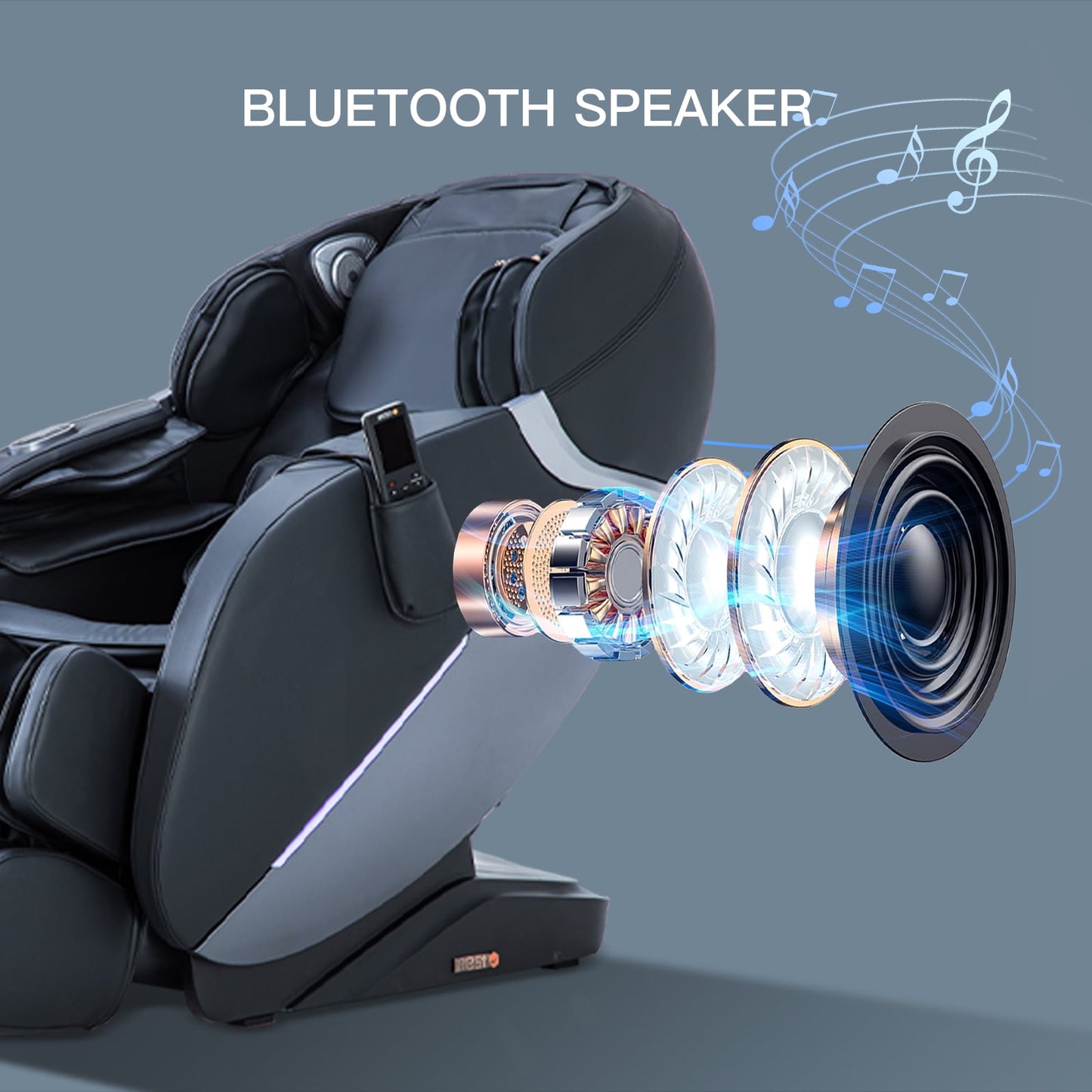 MassaMAX Full Body Massage Chair,Shiatsu Recliner with Zero Gravity,Bluetooth, Heat Therapy, Black