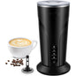 4-in-1 Milk Frother and Steamer, Electric Milk Steamer with Keep Warm Function, Automatic Warm and Cold Foam Maker for Coffee, Black