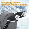 HioHa Universal Stroller Hand Muff Warmer - for Parents & Kids, Waterproof Windproof Winter Pushchair Glove Cover with Soft Fleece Lining, Fits Most Buggies, Bicycle Trailers（Gray）