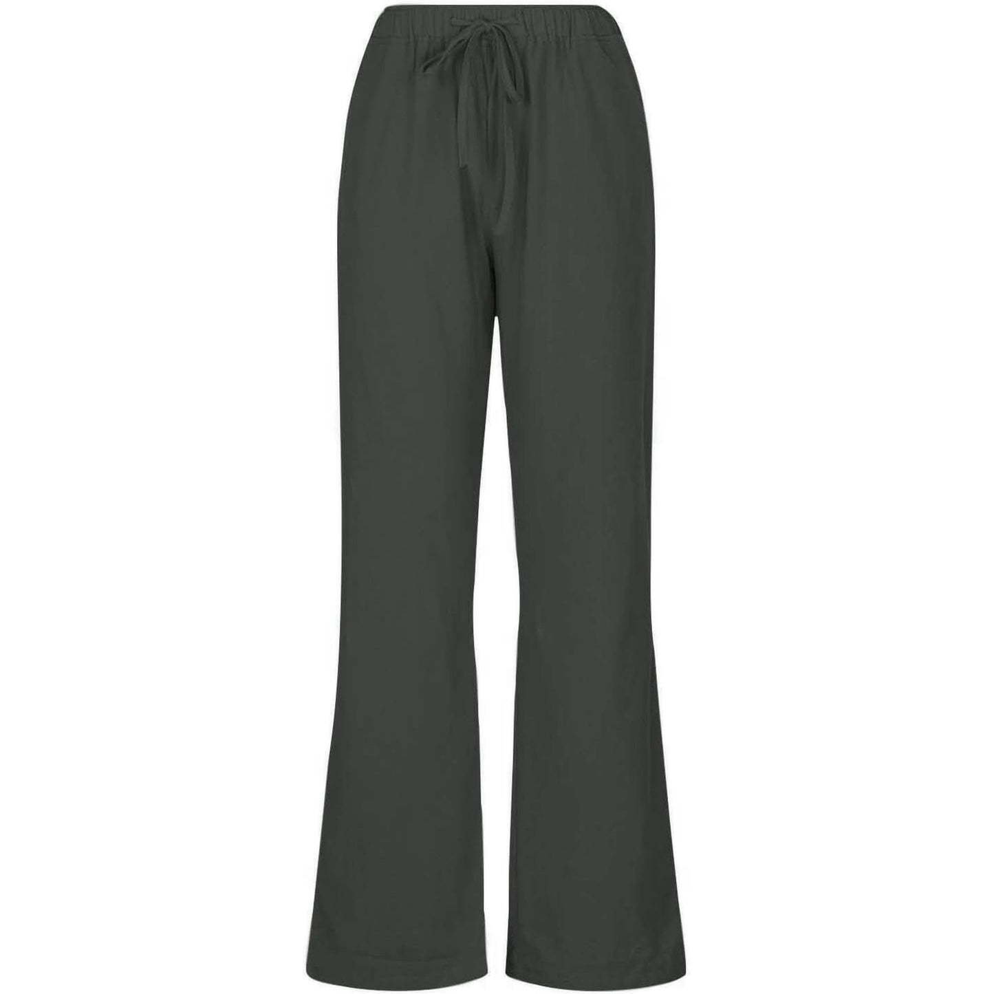 SOMER Pants for Women Flowy Casual Drawstring Waist Wide Leg Loose Cotton Linen Palazzo Pants with Pocket