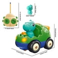 FRESHE RC Car, Cartoon Dinosaur Remote Control Car, Cars Toys with LED Lights & Music, Toddler Toys for Ages 2-4,（Blue）