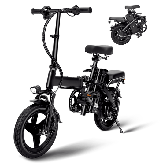 APYEAR 14" Folding Electric Bike 20 Miles, 500W Peak Electric Bicycle for Adults, Ebike Speed of 15MPH, Suitable for Commuting‌ UL 2849