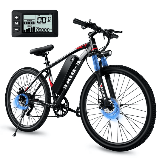 APYEAR Electric Bike for Adults,26" E-Mountain Bicycle,18-30 Miles,36V Battery,20Mph,500W Electric Bicycles UL 2849