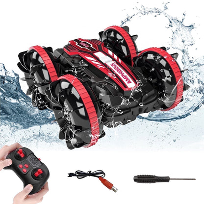Absoke Toys for Boys Age 5-12, Amphibious RC Car for Kids Remote Control Boat Waterproof Gifts Pool Toy
