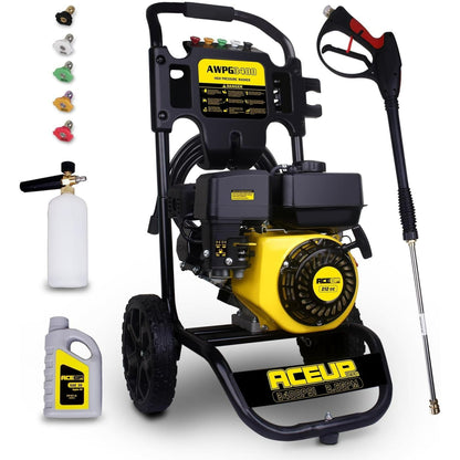 Aceup Energy 3400 PSI 2.6 GPM 212cc Gas Powered Pressure Washer, High Pressure Washer, EPA Compliant