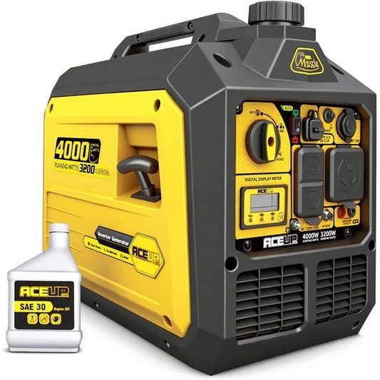 Aceup Energy 4000 Watt Portable Inverter Generator, Gas Powered Generator Quiet for Home, 3500W RV-Ready, EPA Compliant