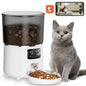 Automatic Cat Feeders with 304 Stainless Steel Bowl,4L Automatic Cat Food Dispenser with 1080P Camera,Tuya 2.4G&5G WIFI APP Remote Timed Feeding with Voice Call,Dual Power Supply