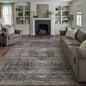 BERTHMEER 8'x10' Area Rugs for Living Room Bedroom Vintage Brown Carpets Kitchen Office Machine Washable Farmhouse Dining Room Oriental Rugs Non Slip Traditional Distressed Rugs
