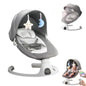 OEIKPFN Electric Baby Swing for Infants Bouncer for Boy Girl with Remote Control, 5 Speeds, 10 Music, Gray