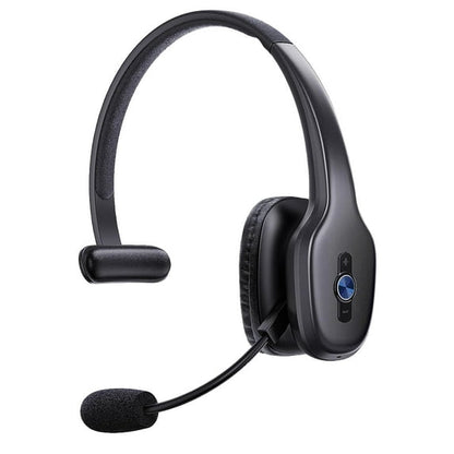 Bluetooth Headset, Trucker Wireless Headset with Noise Cancelling Microphone & Mute Button, 50Hrs Playtime, Wireless On-Ear Headphones with Mic for Home/Cell Phone/Computer/Zoom/Teams/Driver(Black)