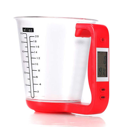 Digital Kitchen Measuring Cup Scale with LCDDisplay, High-Precision Strain Gauge SensorDetachable Design, 500-1,000 ml, Kitchen Scale