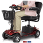 Electric Powered Wheelchair Mobile Device for Adults, Seniors, Red