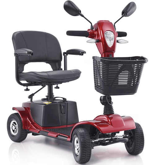 Heavy-Duty 4 Wheel Mobility Scooter for Adults & Seniors - Folding Electric Powered Mobility Scooter