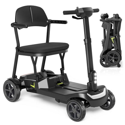 EAGLOG YL-985s Foldable Mobility Scooter for Seniors, 43Lbs Lightweight Aluminum Electric Wheelchair, 1 Lithium Battery, Black