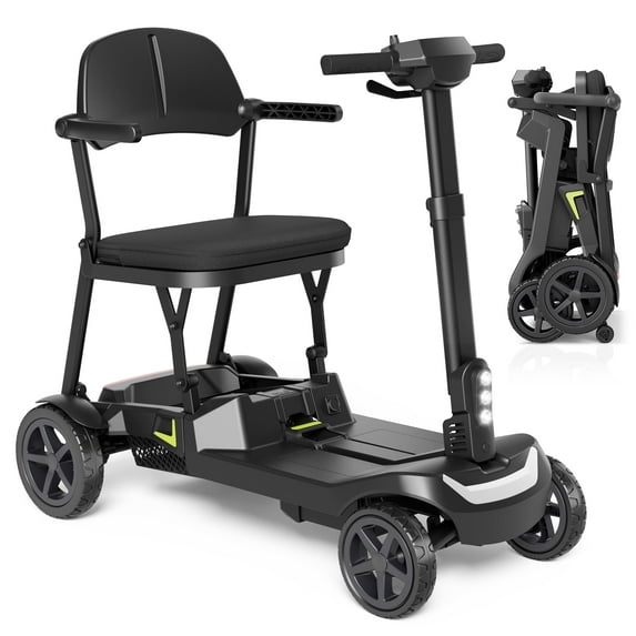 EAGLOG YL-985s Foldable Mobility Scooter for Seniors, 43Lbs Lightweight Aluminum Electric Wheelchair, 1 Lithium Battery, Black