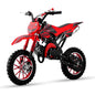 Ktoebyco 49cc Kids Dirt Bike, Gasoline Powered 2-Stroke Mini Motorcycle, 1-Seater, 1.5L Fuel Capacity, Red