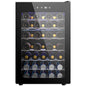 EUHOMY 44 Bottle Wine Cooler Refrigerator-Mini Fridge Glass Door for Beer Drinks Wines with Adjust Temperature Blue LED