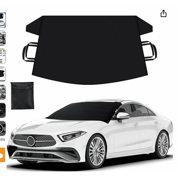 EVLIVE All-Weather Car Windshield Cover - Heavy Duty Wind & Snow Protector, Universal Fit for Cars, SUVs, Trucks (Frost & Ice Prevention)
