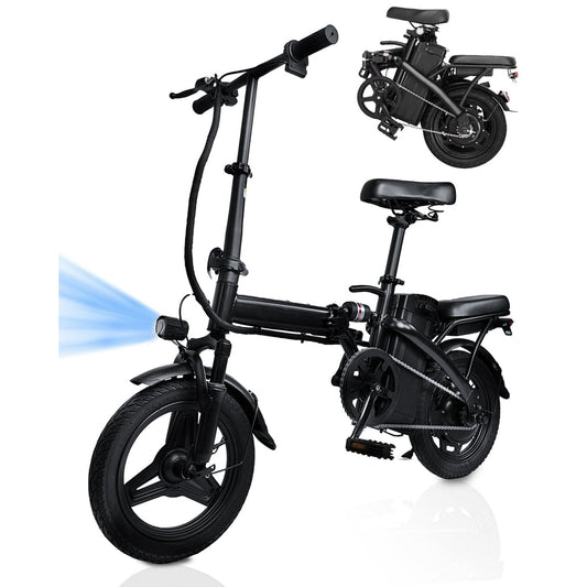 Electric Bike for Adults 350W Motor, 20 Mph Folding Ebike, 14" Tire Electric Bicycles with Max 15° Uphill, 48V 12Ah Battery, 30 Miles PAS Range, E Bikes for Adults and Teens UL2849