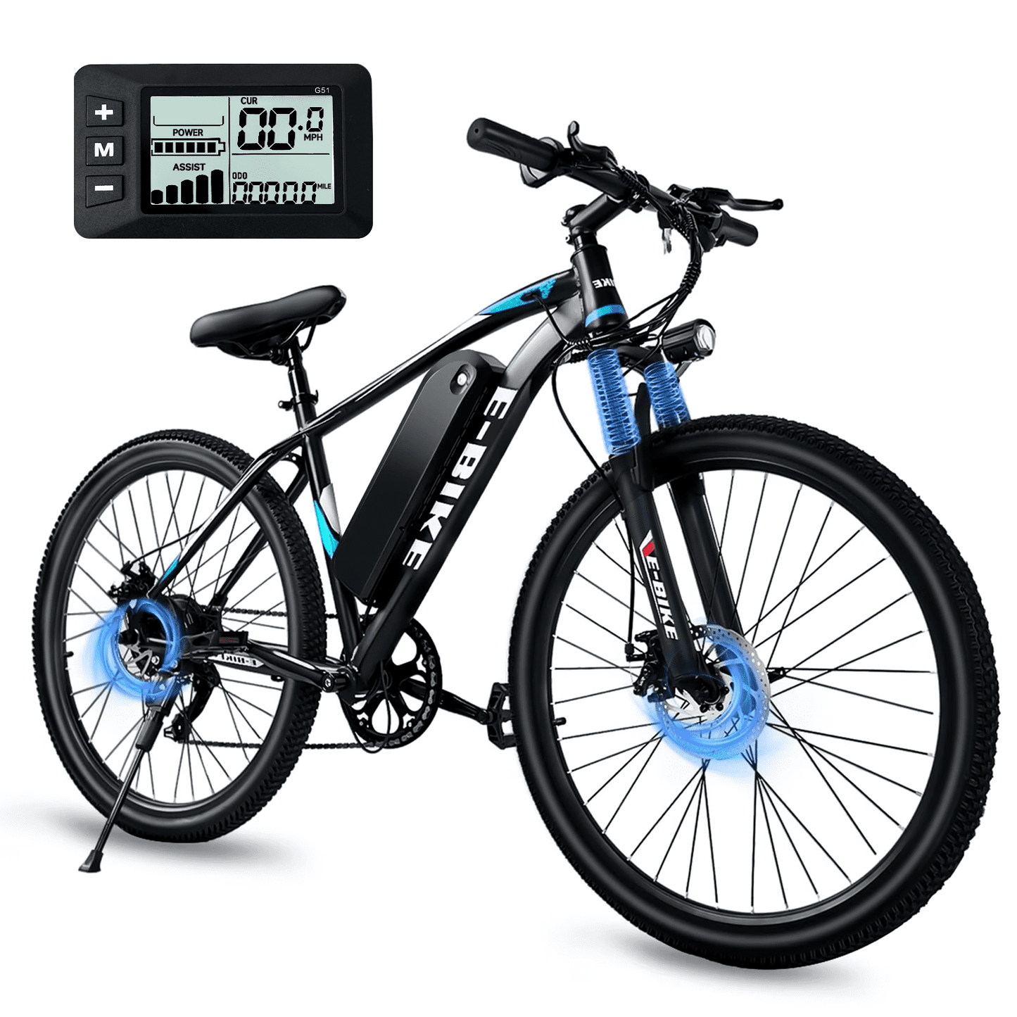 Electric Bike for Adults 750W Peak Motor, 25 Mph Ebike, 26" Tire Electric Bicycles with Max 15° Uphill, 36V 12Ah Battery, 45 Miles PAS Range, E Bikes for Adults and Teens,E-Mountain Bike, UL 2849
