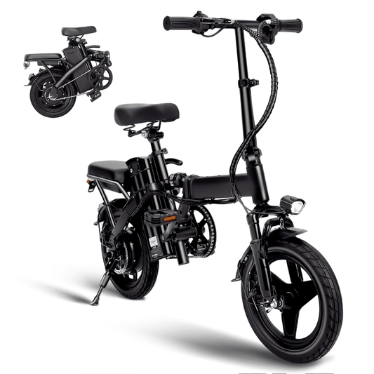Electric Bike for Adults 15 Mph with Max 15° Uphill,Folding Ebikes 500W Peak Motor,Shock Absorbers Electric Bicycle,48V 10Ah Battery,15.5 Miles PAS Range UL 2849