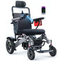 Fluey Folding Electric Wheelchair for Adults with 500W Motor, 25mi Range, Reclining Seat & All-Terrain, 400lb Limit