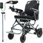 Fluey Foldable Electric Wheelchair for Senior - 330LB Capacity, 15Mile Range, Suspension Seat, All-Terrain Tires
